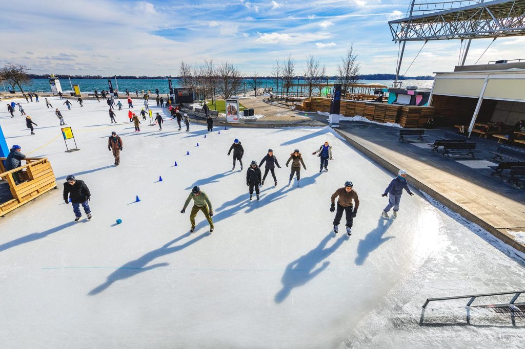 Harbourfront Centre Rink in Toronto's Queen's Quay neighbourhood - Winter Tourist Places. (Photo: Harbourfront skating archives)