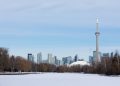 Winter on Toronto Islands CN tower